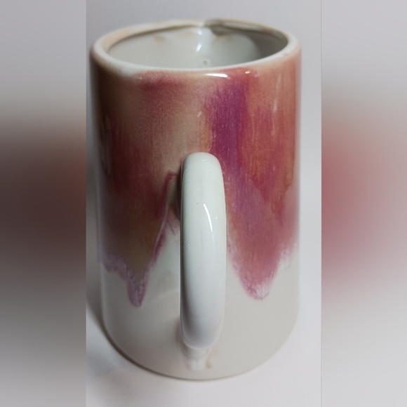 Teleflora Pink Iridescent Reactive Glaze Heart Stone Stoneware Pitcher 6.5" Vase - Picture 4 of 7